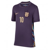 Camiseta Inglaterra Jude Bellingham #10 Segunda Equipación Replica Eurocopa 2024 para mujer mangas cortas